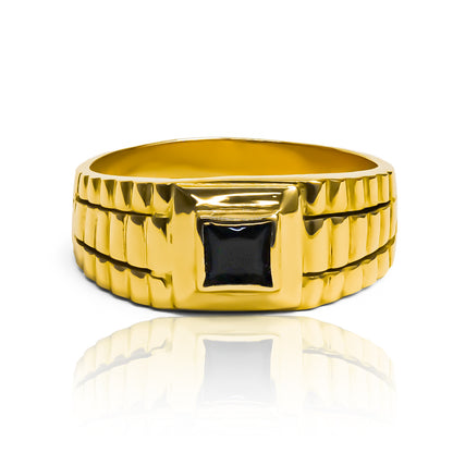  Anillo Hombre Armis en oro de 18K de la Joyería Caracas es una joya de calidad excepcional para el hombre moderno. 