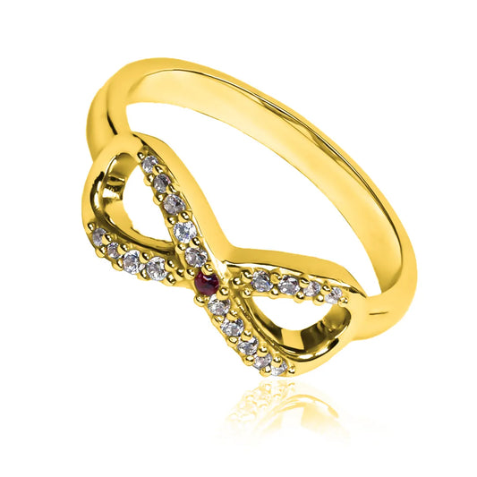 Anillo infinitus. Hecho con Joyería Caracas y oro 18k de la más alta calidad, este anillo es una obra maestra de belleza y estilo. Además, viene con una garantía para toda la vida.