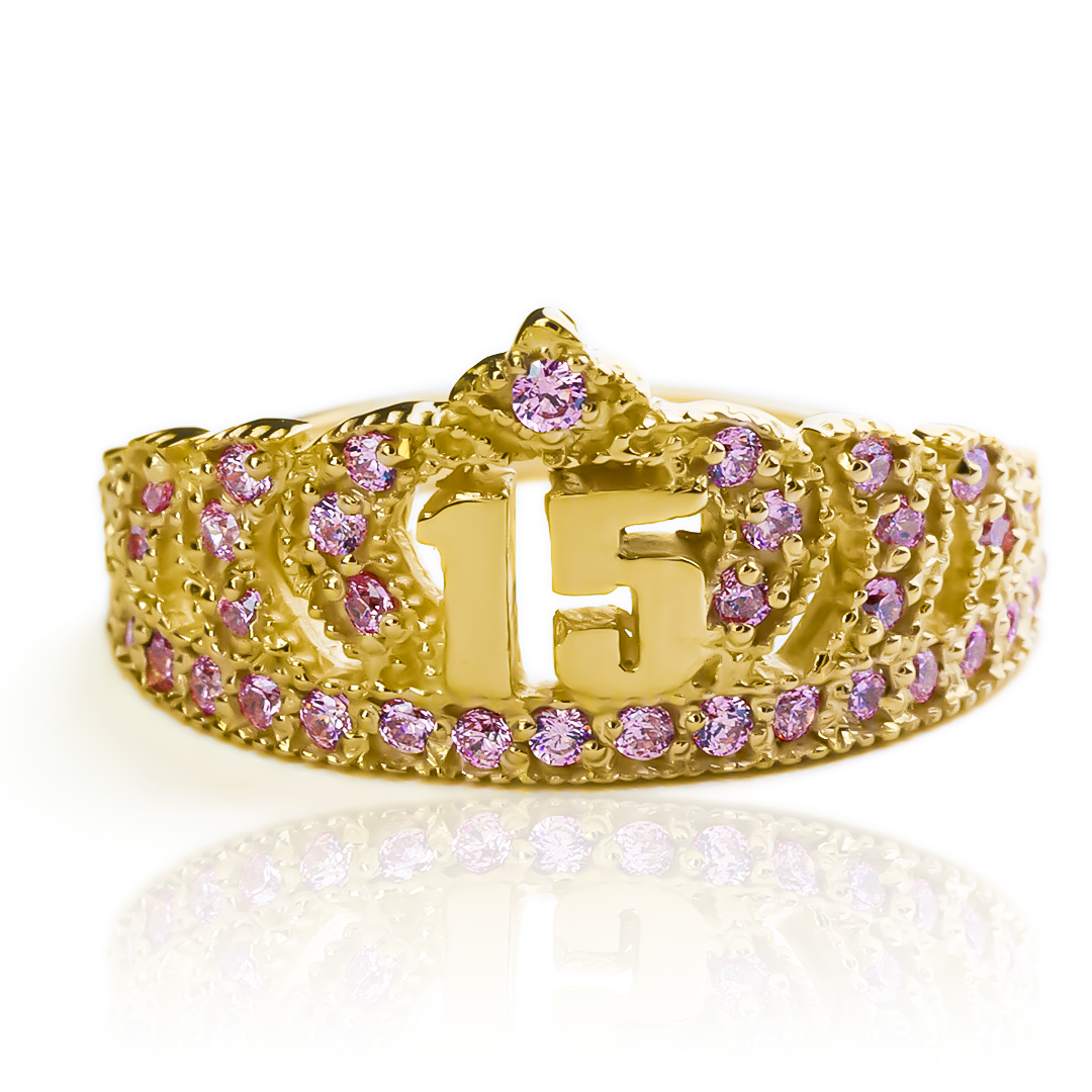 Descubre la belleza y elegancia de nuestro anillo pink crown de Joyería Caracas. Confeccionado en oro 18k y garantizado para toda la vida, este anillo es una verdadera joya que te hace sentir como una reina. 