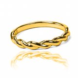 Anillo rope liso es la fusión perfecta de Joyería Caracas y oro 18k. Con garantía para toda la vida.