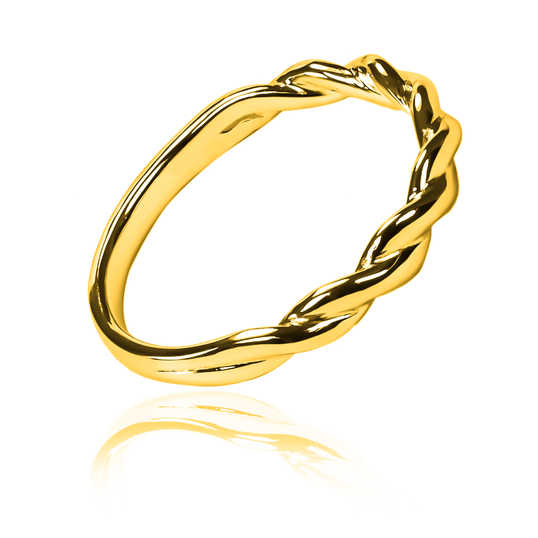 Anillo rope liso es la fusión perfecta de Joyería Caracas y oro 18k. Con garantía para toda la vida.