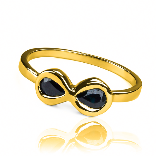 Anillo sapphire infinity de oro 18k de Joyería Caracas. Con un diseño exclusivo y garantía de por vida.