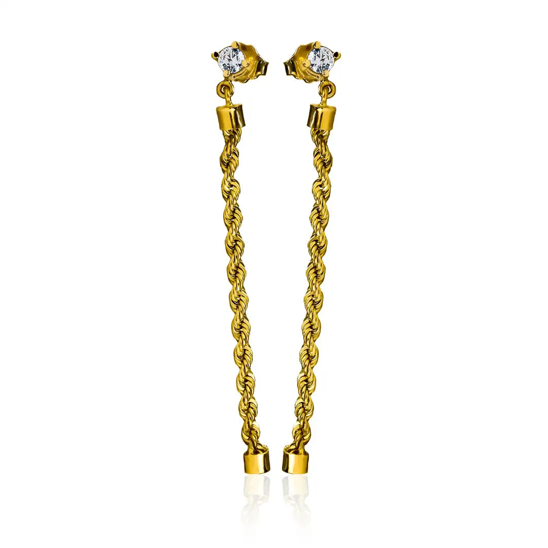 Descubre la elegancia y el brillo de los Aretes Cristal Lazo II. Hechos de Oro 18K y creados por Joyería Caracas, estos aretes son la esencia del lujo y la exclusividad. Con garantía para toda la vida, son una adición valiosa a tu colección de joyas