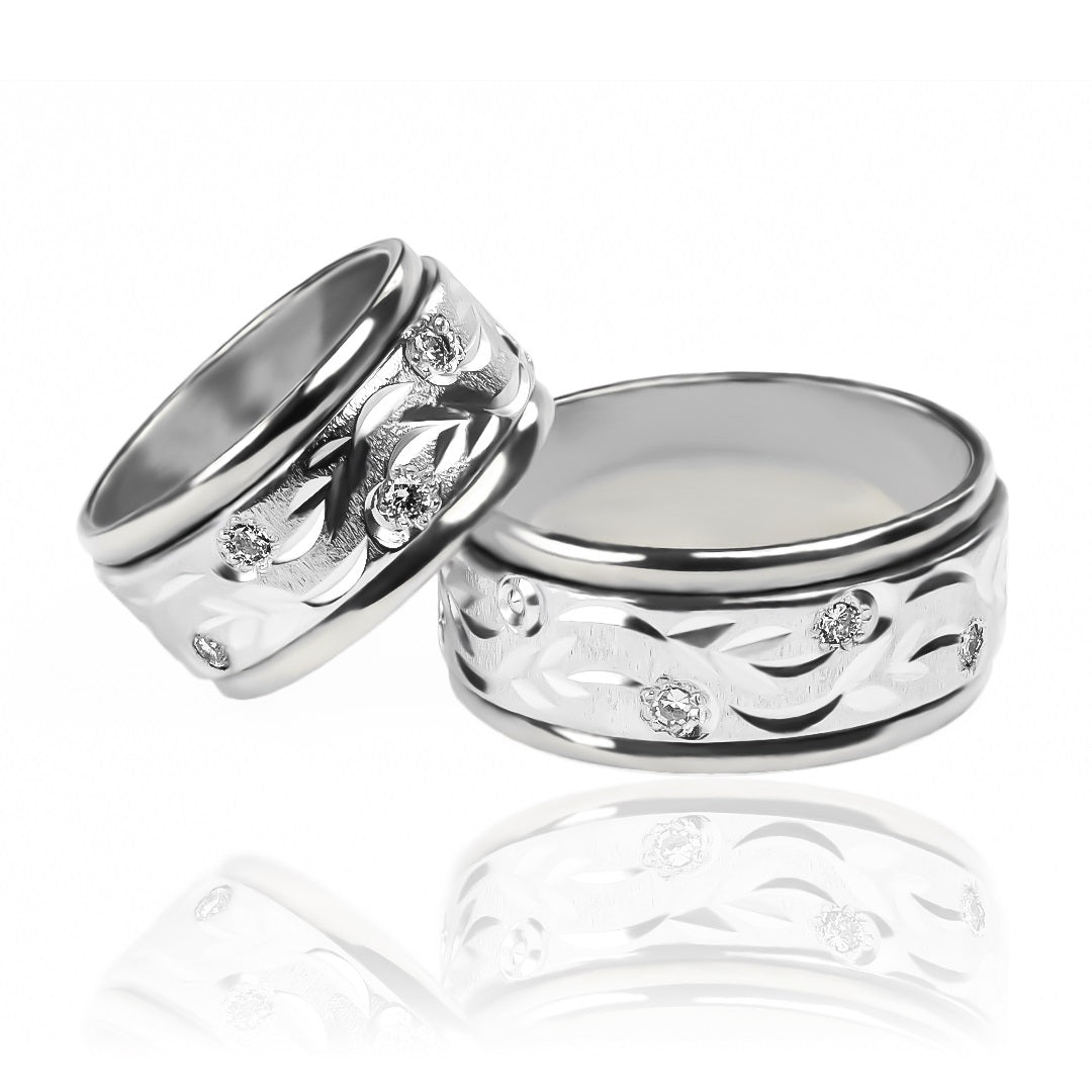 anillos de boda Amazonas Cristal XL de nuestra joyería Caracas. Estos impresionantes anillos están fabricados con oro de 18 quilates, asegurando un brillo y calidad duraderos. Cada anillo viene con un certificado de autenticidad y garantía de por vida