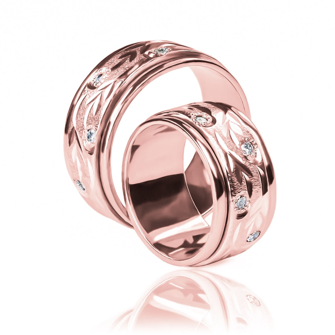 anillos de boda Amazonas Cristal XL de nuestra joyería Caracas. Estos impresionantes anillos están fabricados con oro de 18 quilates, asegurando un brillo y calidad duraderos. Cada anillo viene con un certificado de autenticidad y garantía de por vida