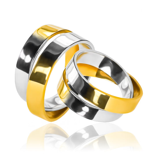 anillos de boda Amor Por Dos de Joyería Caracas! Estos impresionantes anillos de oro de 18k son el símbolo perfecto de un amor duradero y compromiso eterno. Cada anillo viene con un certificado de calidad