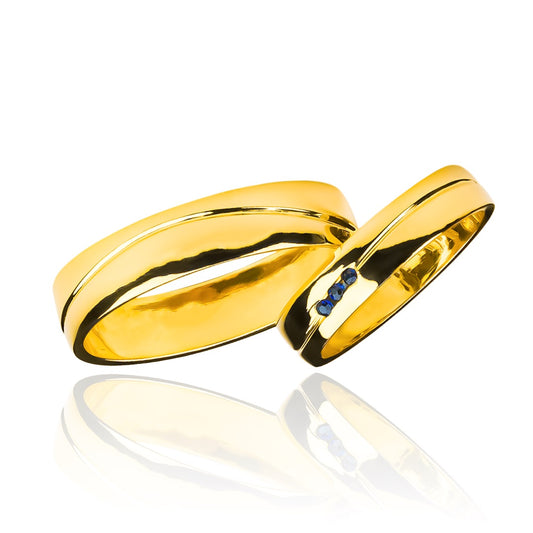 anillos de boda Atlantis Zafiro de Joyería Caracas! Hechos de oro de 18k, estos exquisitos anillos están diseñados para perdurar toda la vida, con un certificado de calidad y garantía