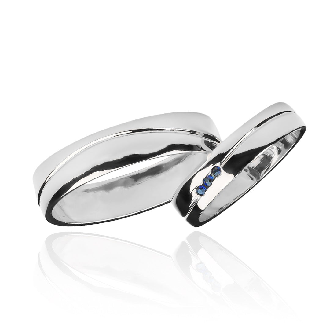 anillos de boda Atlantis Zafiro de Joyería Caracas! Hechos de oro de 18k, estos exquisitos anillos están diseñados para perdurar toda la vida, con un certificado de calidad y garantía