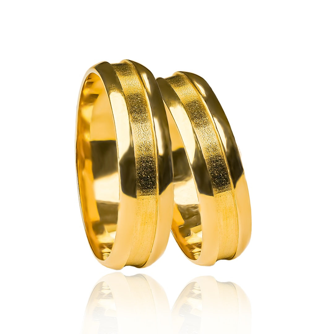 anillos de bodas canal profundo de Joyería Caracas! Estos elegantes anillos están elaborados en oro de 18 k, lo que garantiza su durabilidad y brillo eterno. 