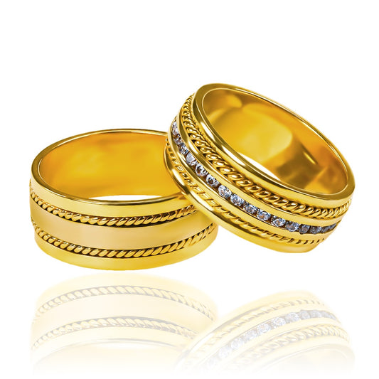 símbolo perfecto de amor eterno en nuestra joyería Caracas de oro de 18k. Nuestros anillos de boda Castle Love están elaborados con precisión y esmero