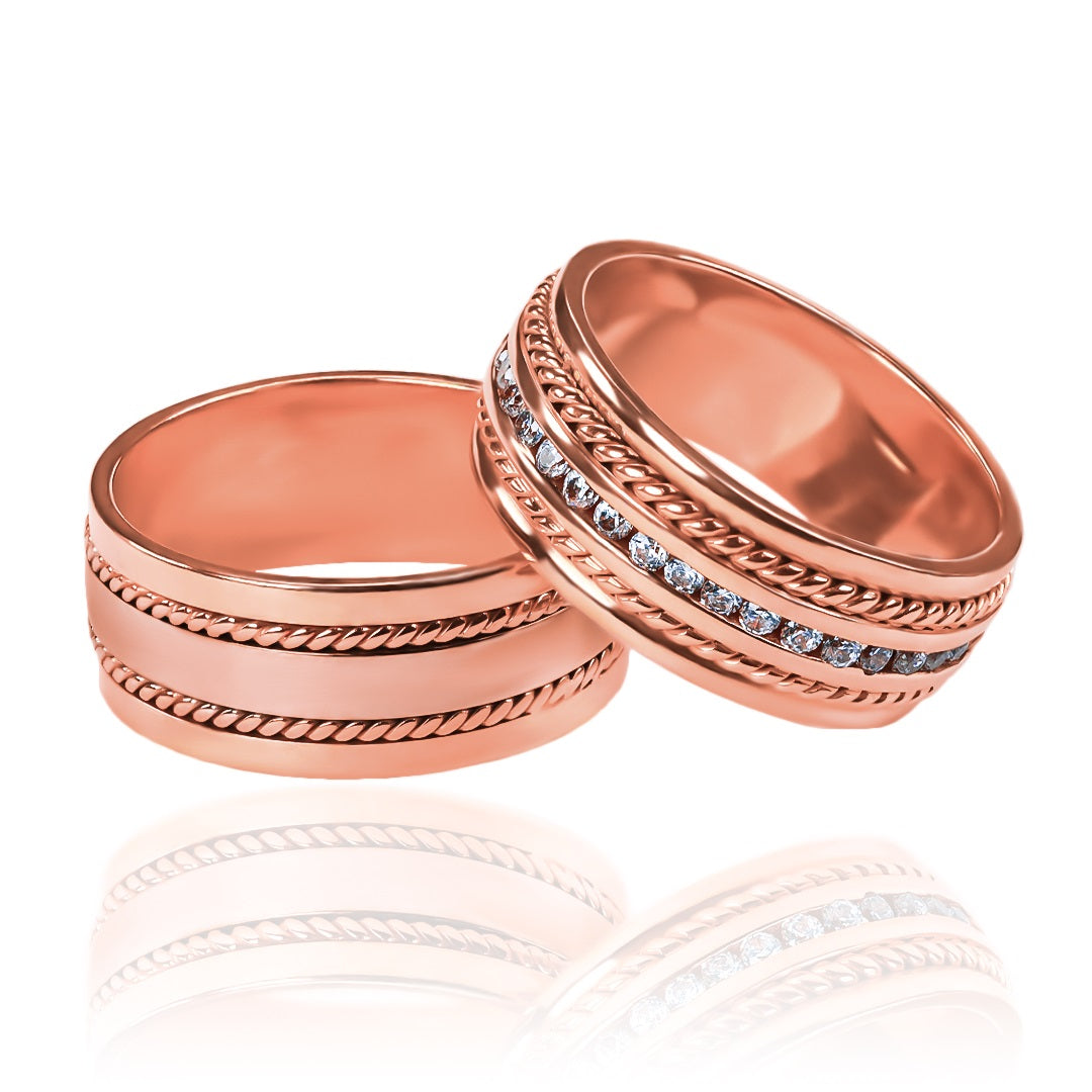 símbolo perfecto de amor eterno en nuestra joyería Caracas de oro de 18k. Nuestros anillos de boda Castle Love están elaborados con precisión y esmero