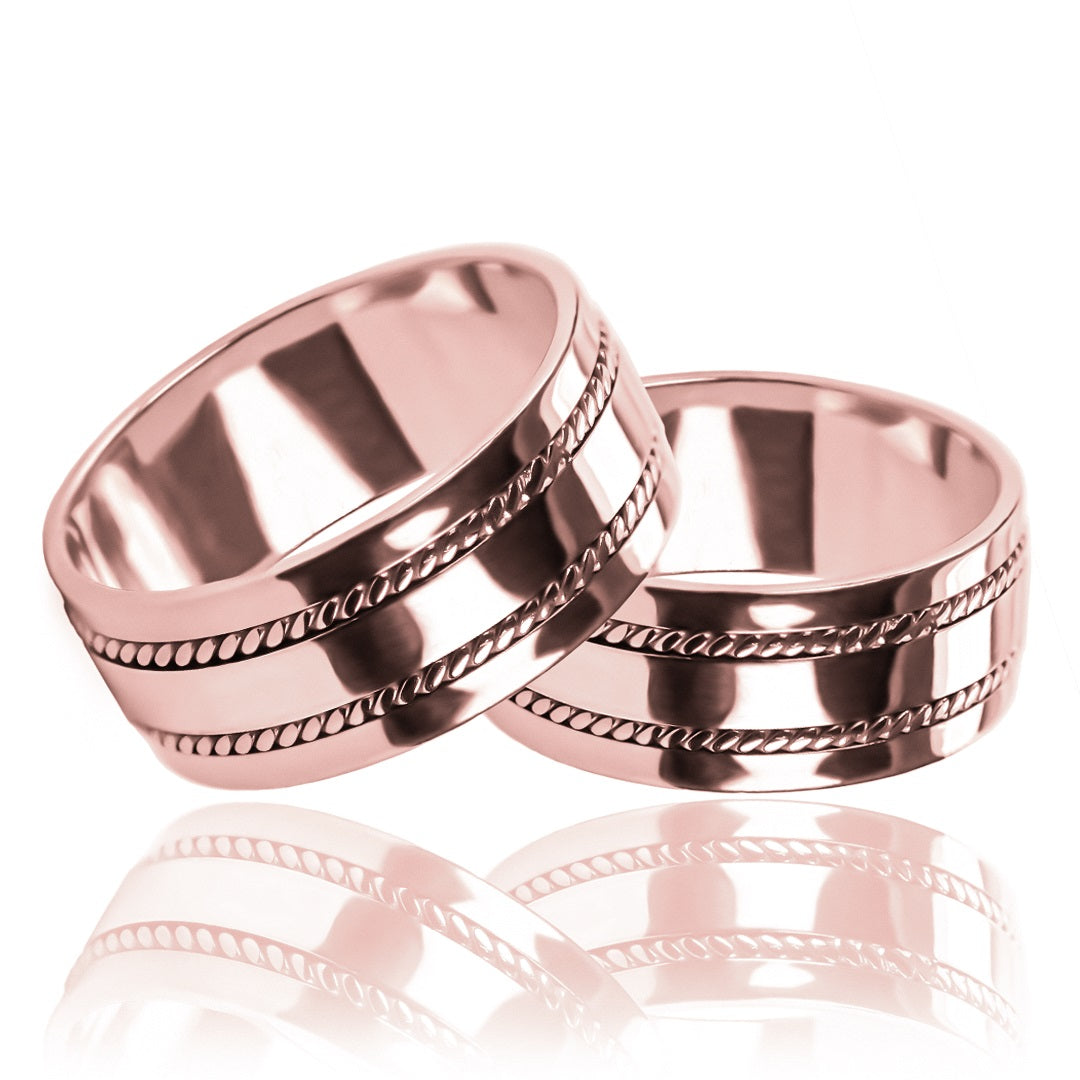 anillos de boda lazos de amor plane de Joyería Caracas son el complemento perfecto para sellar el amor eterno. Hechos con oro de 18k con certificado de calidad, estos anillos garantizan brillo y durabilidad por toda la vida.