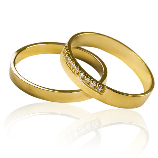 anillos de boda Match Love Cristal II de 18k! En Joyería Caracas, nos enorgullecemos de ofrecer solo lo mejor en joyería de oro de 18k con certificado de calidad y garantía de por vida.