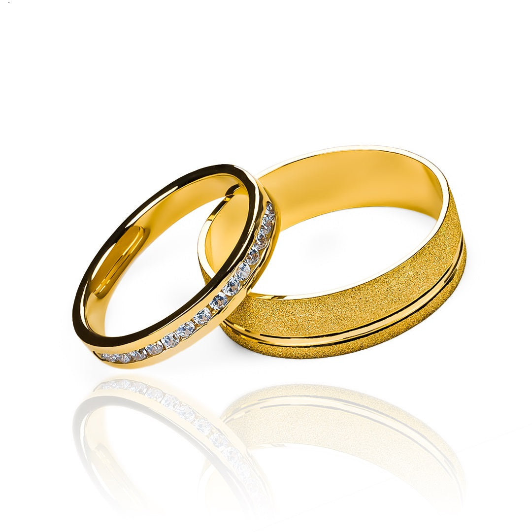 anillos de boda perfect sents II, de nuestra joyería en Caracas. Están elaborados en oro de 18k, garantizando su durabilidad y brillo inigualable. Cada anillo viene con un certificado de calidad que garantiza su autenticidad