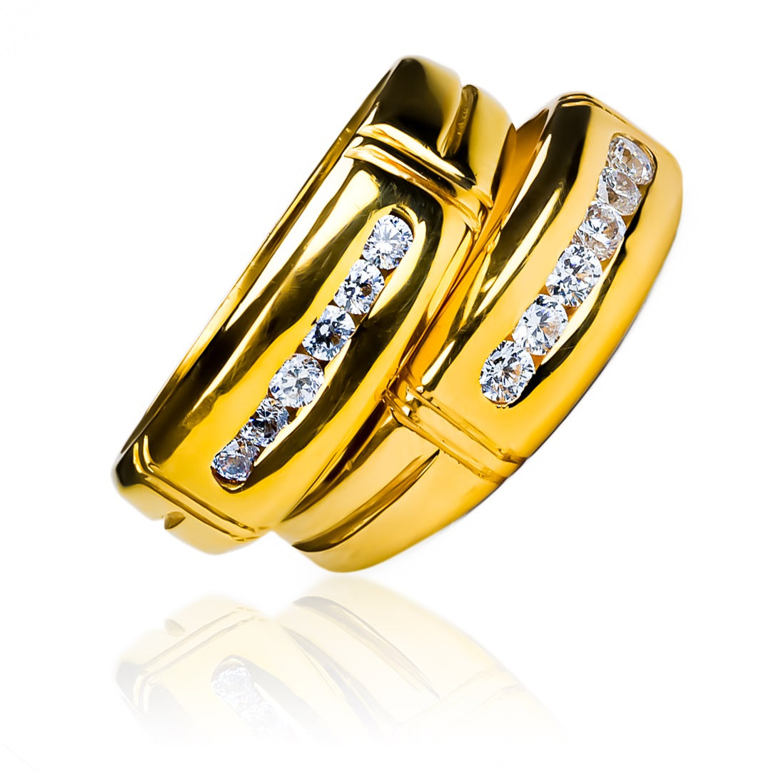 anillos de boda Rocio de la Mañana en nuestra joyería de oro de 18k en Caracas. Cada anillo está expertamente elaborado con oro de 18 quilates y viene con un certificado de calidad para garantizar su autenticidad.