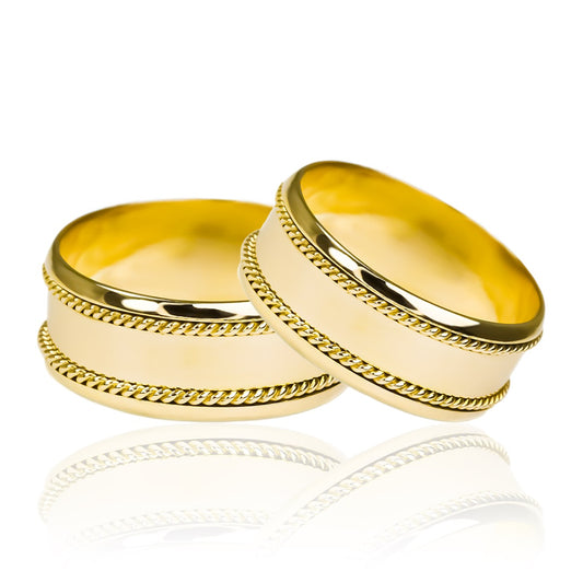 anillos de boda Rope Love en nuestra Joyería Caracas de Oro de 18k. Hechos de oro 18k con certificado de calidad y garantía para toda la vida