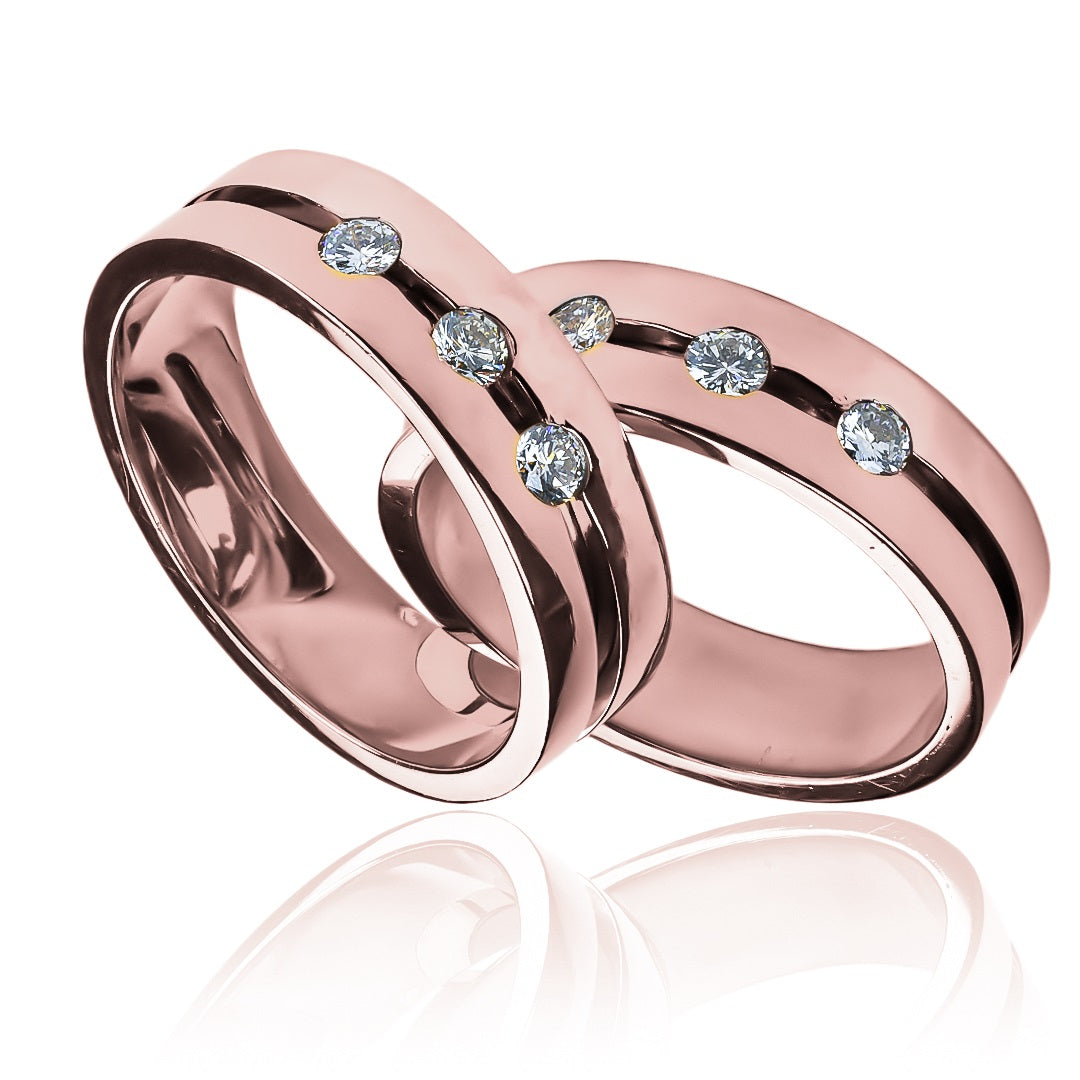 anillos de boda walking moon! Cada anillo está cuidadosamente elaborado en nuestra joyería Caracas de oro de 18k, garantizando la más alta calidad y elegancia en cada detalle. Con el certificado de calidad y garantía para toda la vida