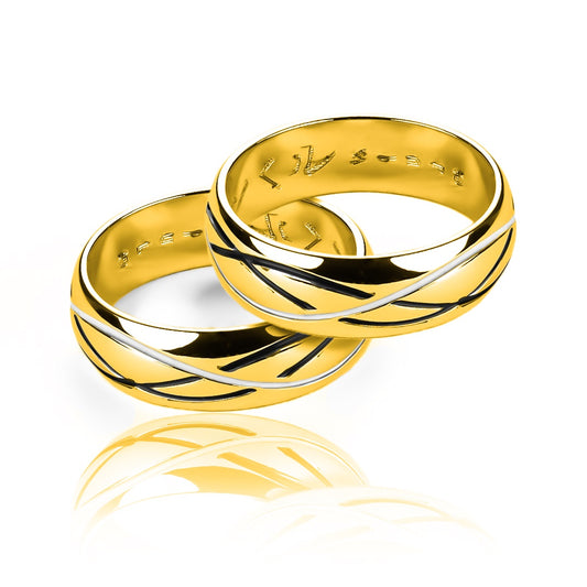 anillos de boda yin yang de oro de 18k! En Joyería Caracas, ofrecemos la más alta calidad en joyería de oro 18k con certificado de calidad y garantía de por vida.