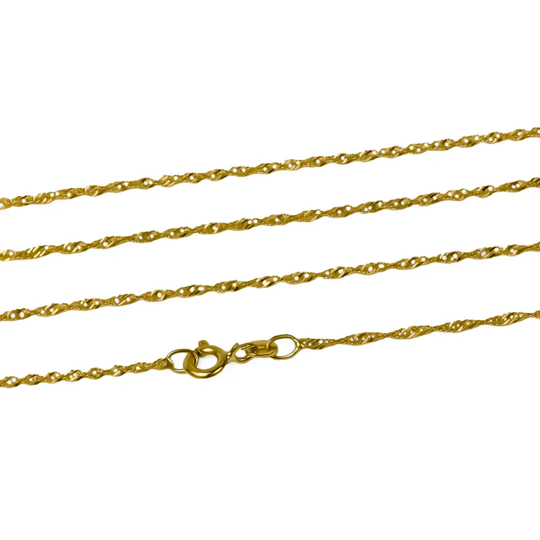 cadena singapur SS60 de joyeria caracas está elaborada en oro 18k y cuenta con garantía de por vida. Disfruta de la elegancia y calidad de esta cadena exclusiva que te acompañará a lo largo de toda tu vida.