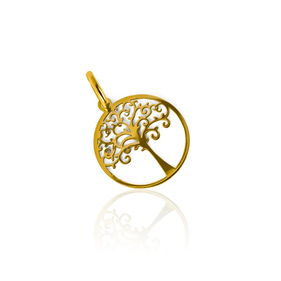 Dije Árbol de la vida I en oro 18K de Joyería Caracas. Hecho a mano con detalle y calidad, con garantía para toda la vida.