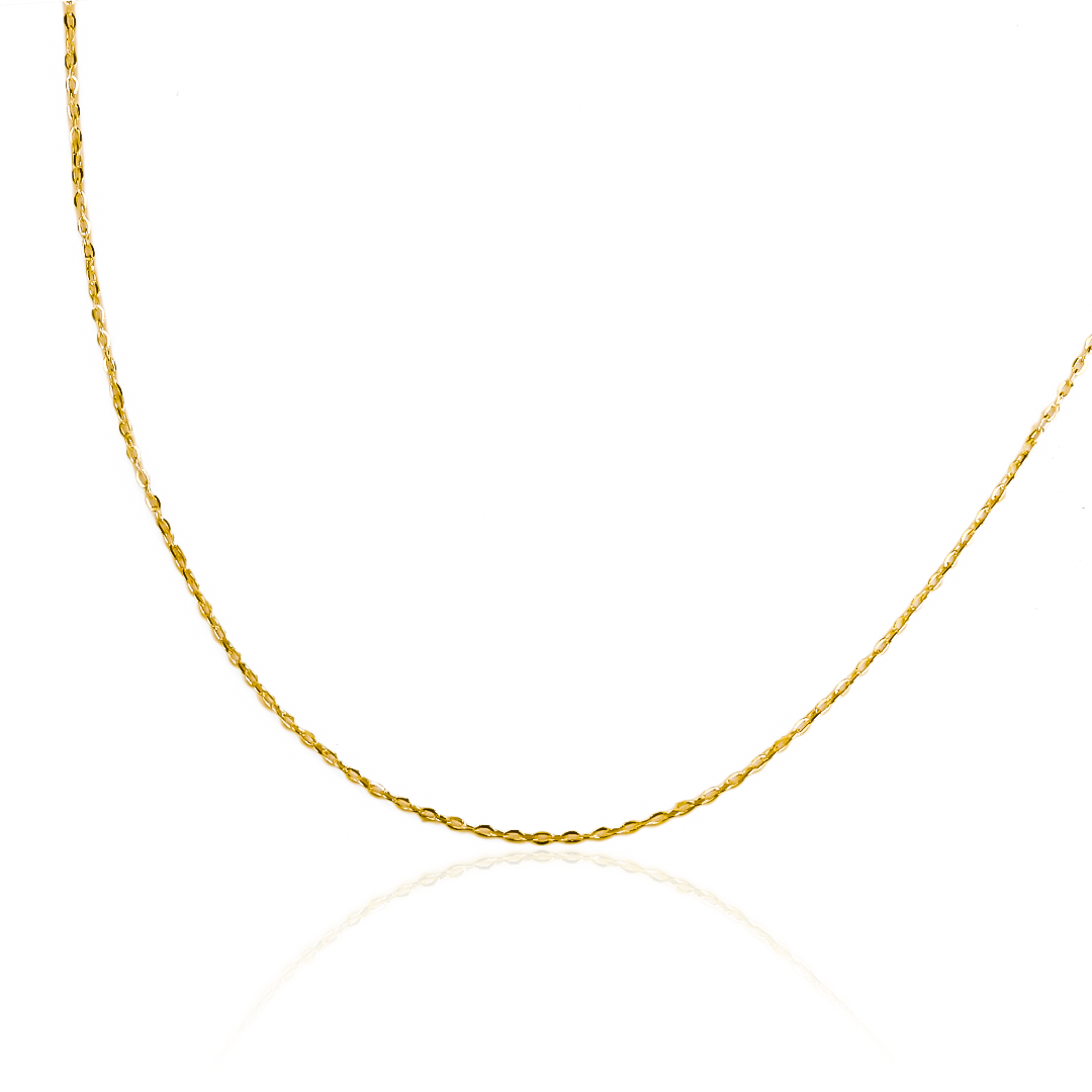 cadena elegante y exclusiva es un símbolo de estilo y lujo. Hecha con oro 18k y diseñada por Joyería Caracas, cuenta con una garantía para toda la vida.