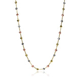 3 gold faceted spheres choker 45