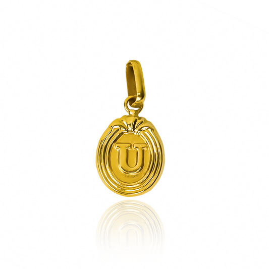 Déjate seducir por nuestro Dije Letra U marco MP de Oro 18K, una verdadera joya de la prestigiosa marca Joyería Caracas. Con garantía para toda la vida, este dije es perfecto para dar un toque exclusivo y elegante a cualquier conjunto. Haz una declaración de estilo con esta pieza única.