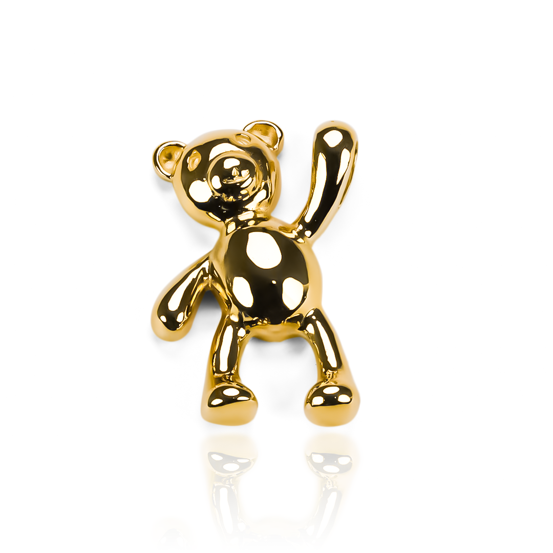 Este delicado Dije Teddy L JC es un accesorio de joyería de lujo con detalles en oro 18K y una garantía para toda la vida. Resaltará tu elegancia y sofisticación, ¡perfecto para cualquier ocasión! Diseñado por Joyería Caracas, una marca exclusiva que te llevará al siguiente nivel de estilo.