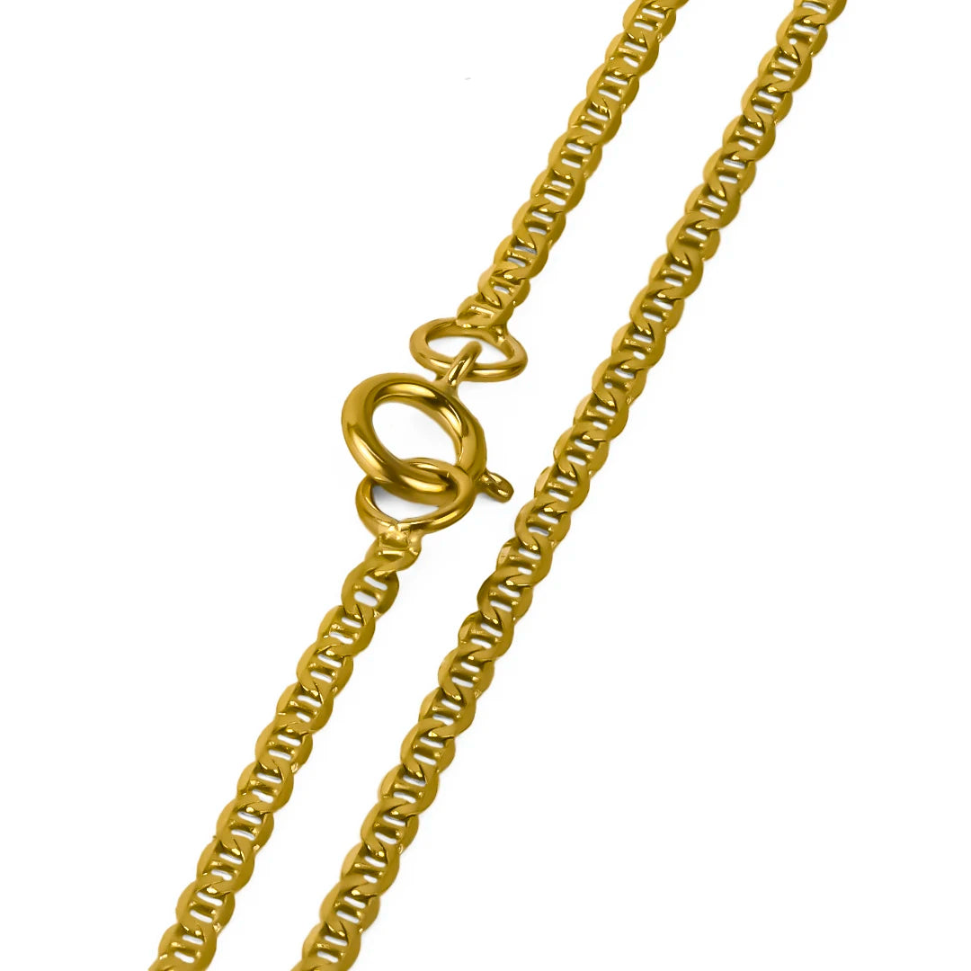 Pulsera escalera plana lisa SS es un verdadero tesoro. Hecha a mano con oro 18K por expertos joyeros de Joyería Caracas, con garantía para toda la vida.