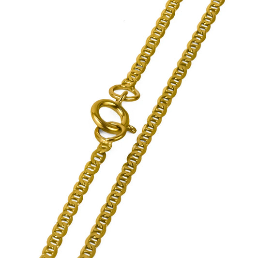 Pulsera escalera plana lisa SS es un verdadero tesoro. Hecha a mano con oro 18K por expertos joyeros de Joyería Caracas, con garantía para toda la vida.