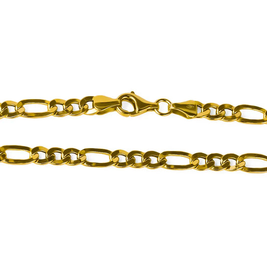 Pulsera cubana 3x1 L de Oro 18K de la exclusiva Joyería Caracas. Con garantía para toda la vida.