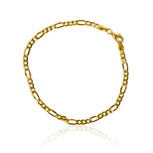 Pulsera cubana 3x1 M de Oro 18K de la exclusiva Joyería Caracas. Con garantía para toda la vida.