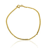 Pulsera escalera plana lisa SS es un verdadero tesoro. Hecha a mano con oro 18K por expertos joyeros de Joyería Caracas, con garantía para toda la vida.