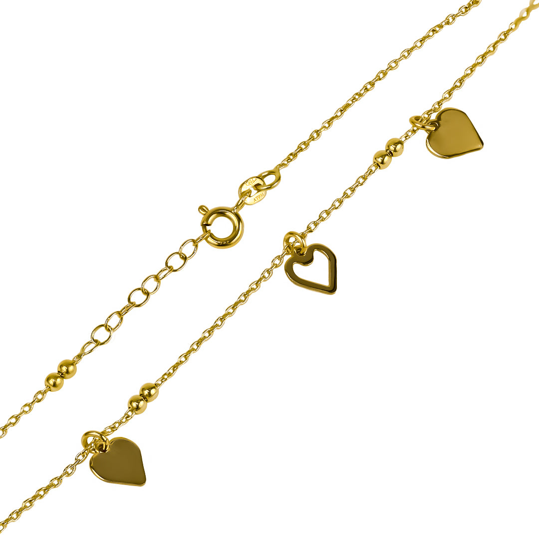 Descubre la elegancia y exclusividad de la Tobillera Dulce Amor, elaborada en Oro 18K y garantizada de por vida por Joyería Caracas. Haz una declaración de amor duradera con este precioso accesorio.